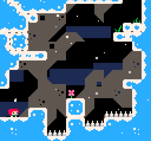 Screenshot aus Celeste Classic für den PICO-8
